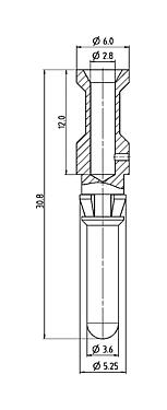 Scale drawing Crimpcontact