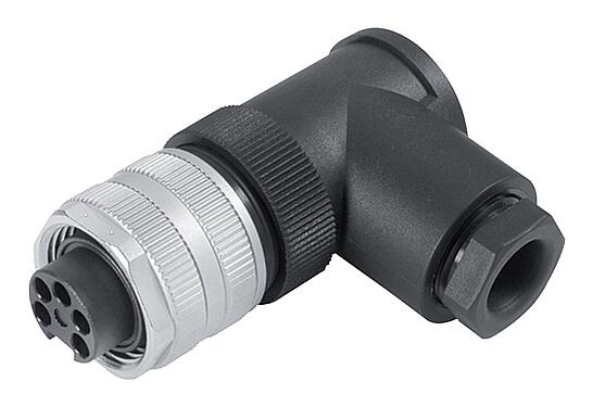 Ilustración 7/8" Conector hembra en ángulo, Número de contactos: 3+PE, 8,0-10,0 mm, sin blindaje, tornillo extraíble, IP67, UL 2238, VDE
