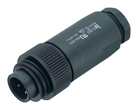 Illustration RD24 Male cable connector, Contacts: 6+PE, 8.0-10.0 mm, unshielded, screw clamp, IP67, UL, ESTI+, VDE, PG 11