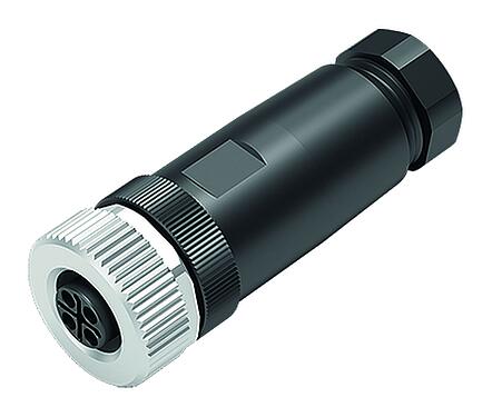 Ilustración M12 Conector de cable hembra, Número de contactos: 2+PE, 6,0-8,0 mm, sin blindaje, tornillo extraíble, IP67, UL 2238