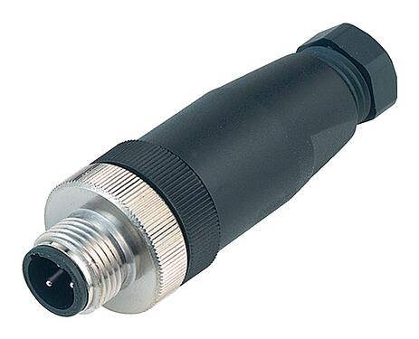 Ilustración M12 Conector de cable macho, Número de contactos: 2+PE, 6,0-8,0 mm, sin blindaje, tornillo extraíble, IP67, UL