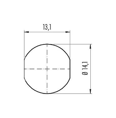 Assembly instructions / Panel cut-out Push Pull Male panel mount connector, Contacts: 3, unshielded, solder, IP40, M14x0,5, Front mounting