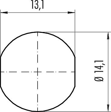 Assembly instructions / Panel cut-out Push Pull Male panel mount connector, Contacts: 3, unshielded, solder, IP40, M14x0,5, Front mounting
