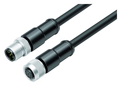 Tecnología de automatización - sensores y actuadores--Cable de conexión conector de cable macho - conector de cable hembra_VL_KSM12-77-3529_KDM12-77-3530-50708_schirm_black