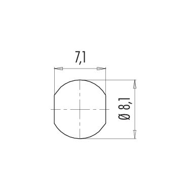 Instructions de montage / Découpe du panneau Snap-In Embase mâle, Contacts: 5, non blindé, souder, IP67, M8x0,75, Montage frontal