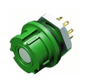 Connectors in Medical Grade Design--Female panel mount connector_770_2_FD_l_white_green