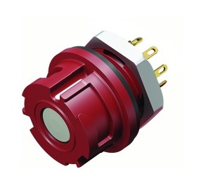 Connectors in Medical Grade Design--Female panel mount connector_770_2_FD_l_white_red