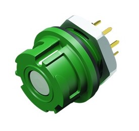 Connectors in Medical Grade Design--Female panel mount connector_770_2_FD_tl_white_green