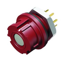 Connectors in Medical Grade Design--Female panel mount connector_770_2_FD_tl_white_red