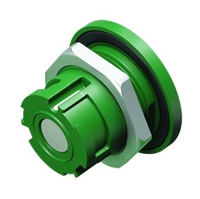 Connectors in Medical Grade Design--Female panel mount connector_770_2_FD_vv_l_white_green