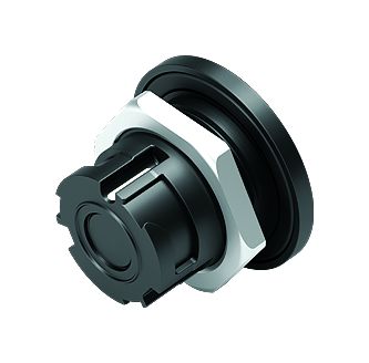 Illustration Bayonet Female panel mount connector, Contacts: 8, unshielded, solder, IP67 (when unplugged as well), M13x1,0, Rear mounting